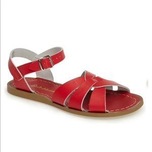 Red Salt Water Sandals - size women’s 6